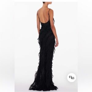 Rat & Boa Black Selena Ruffle Dress